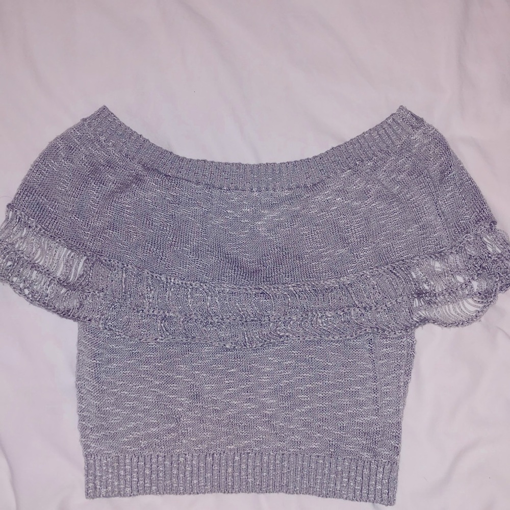 Some Days Lovin OffShoulder Crop Sweater